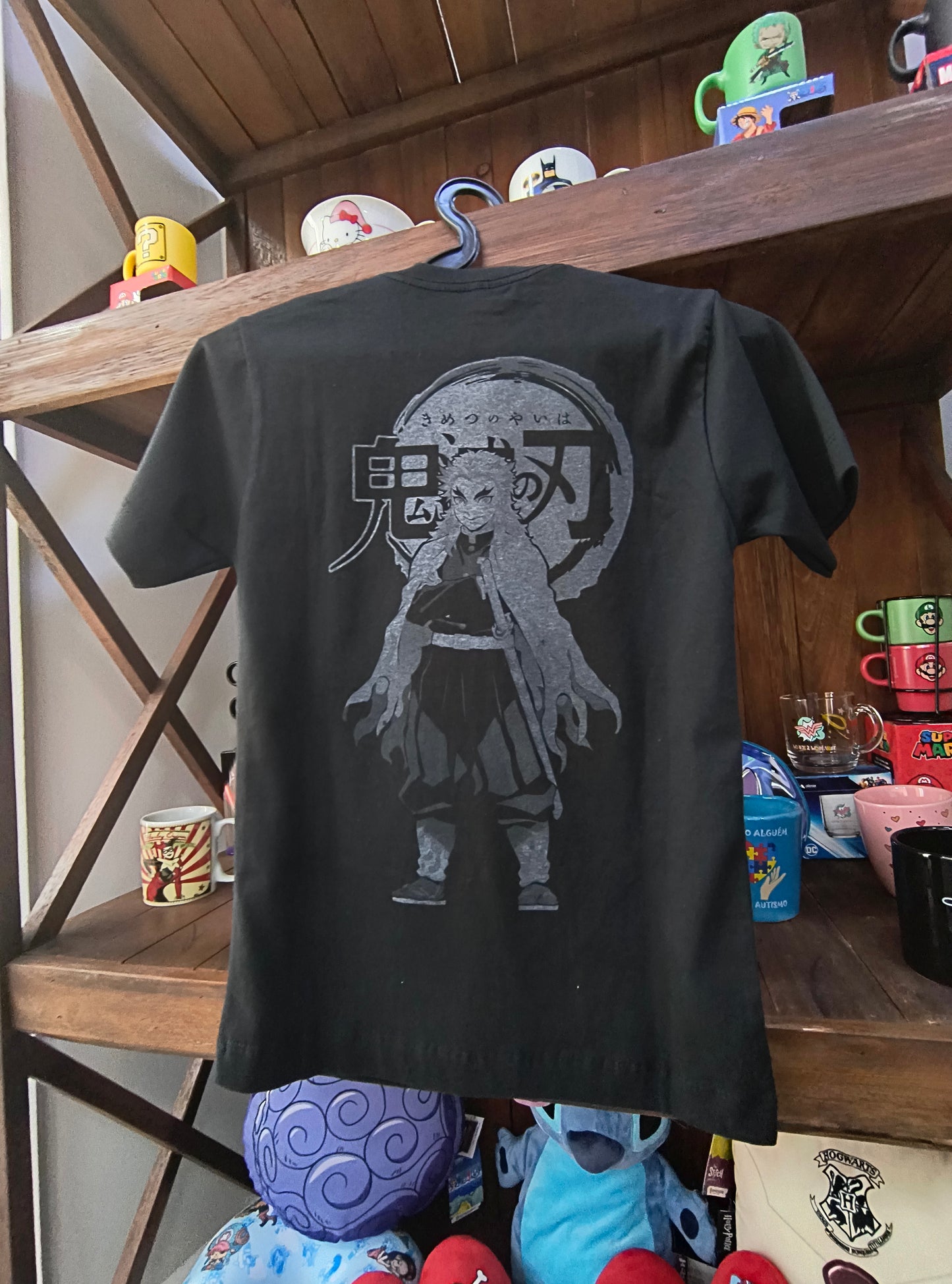 Camiseta geek infantil: Kimetsu No Yaiba (Rengoku)