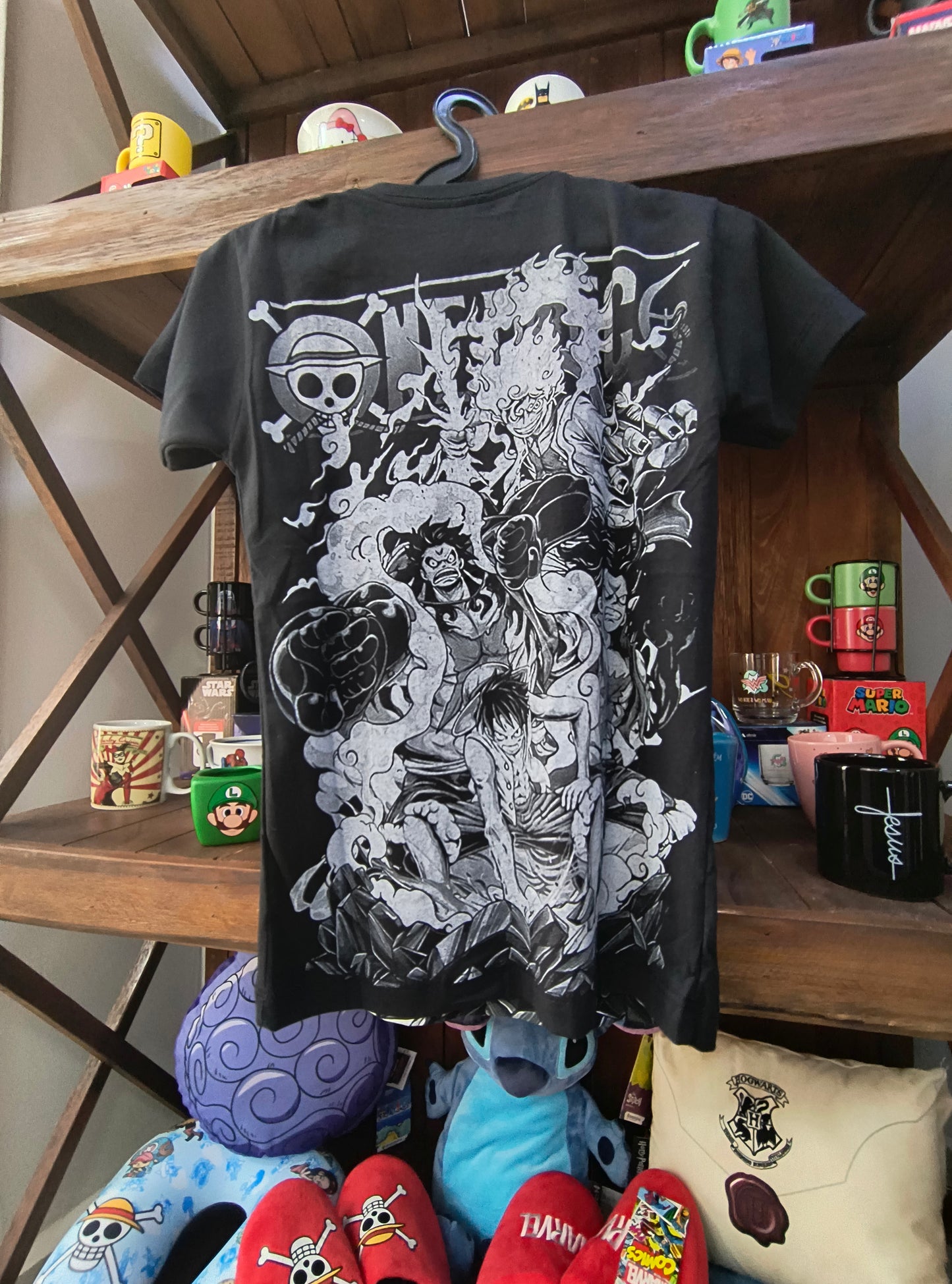 Camiseta geek infantil - Luffy, transformações