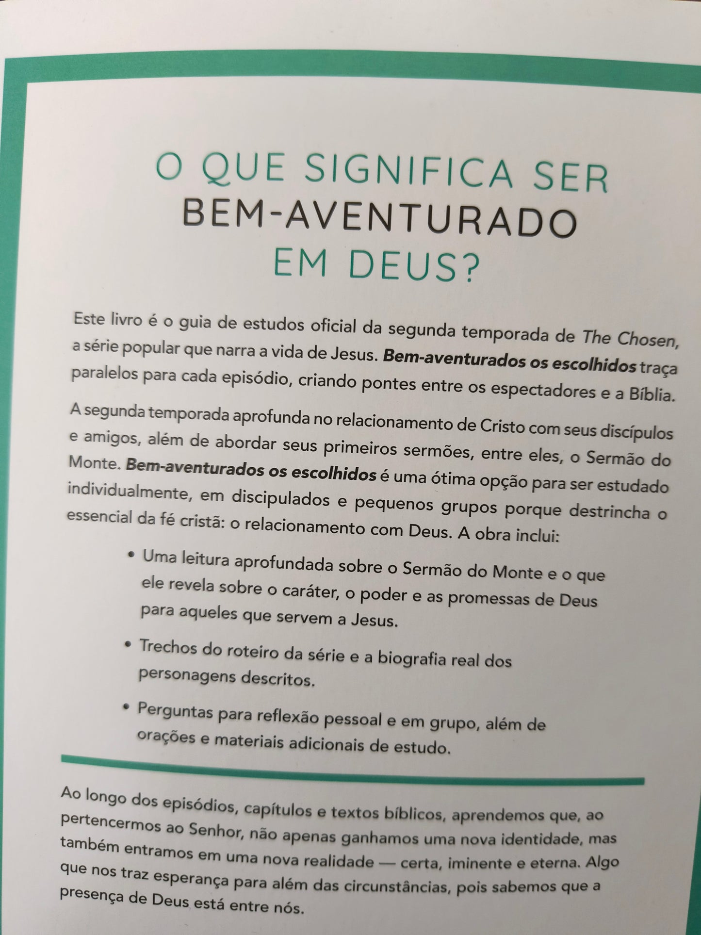 Guia de estudo cristão: The Chosen - Bem-aventurados os Escolhidos