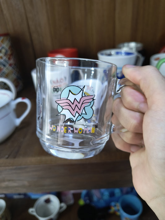 Caneca de vidro geek: DC comics (mulher maravilha, laço da verdade)