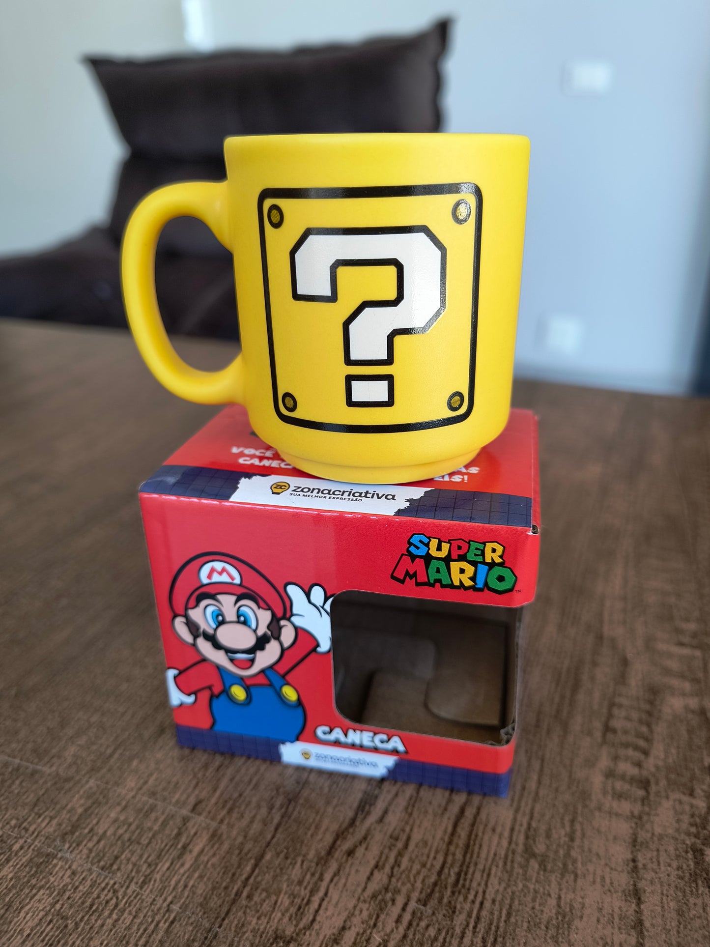 Xícara Geek: Mario Bros (question block)
