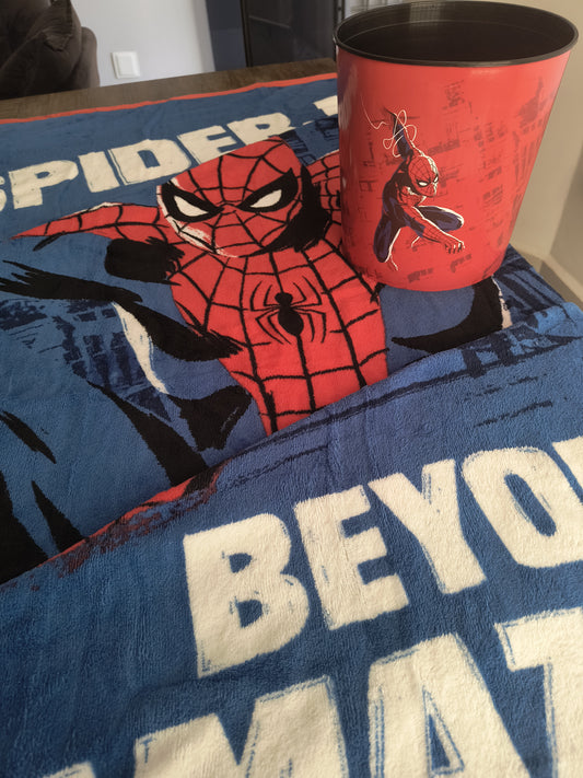 Kit Balde + Manta geek: Homem aranha