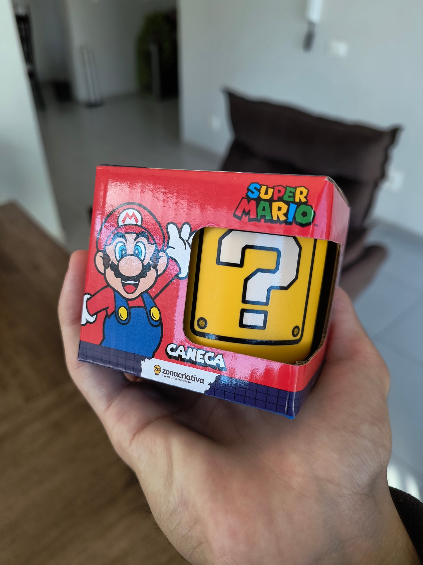 Xícara Geek: Mario Bros (question block)