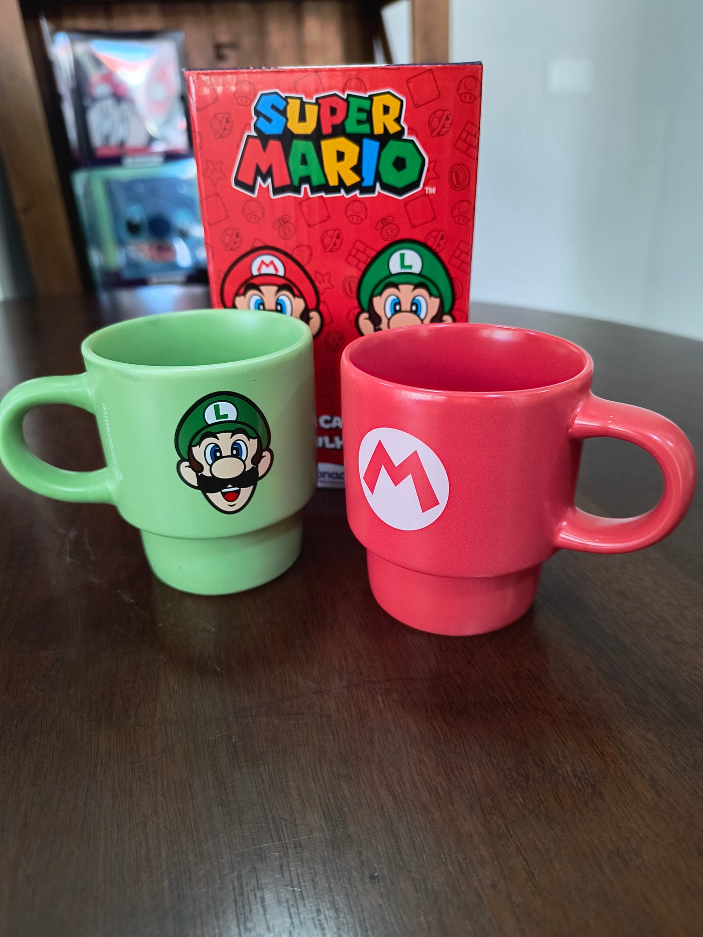 Kit caneca dupla geek: Super Mario Bros