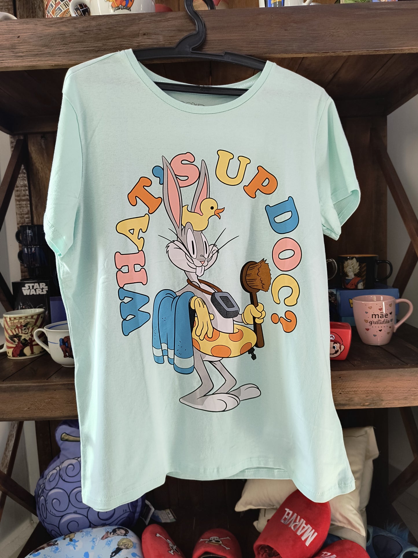 Camiseta feminina Geek: Pernalonga - O que é que há, Velhinho?