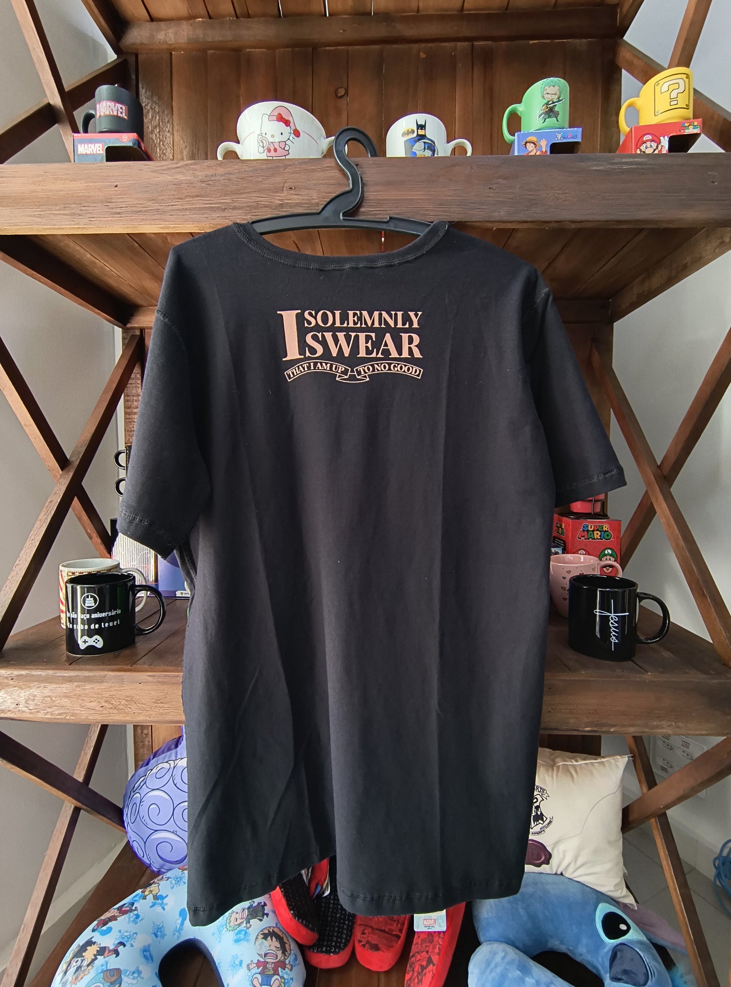 Camiseta geek: Harry Potter (Mapa do Maroto, Reversível)