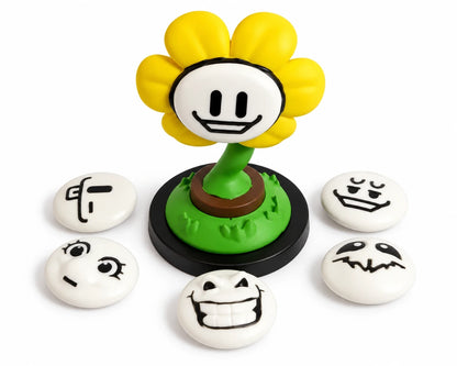 Bonecos Undertale Sans e Flowey em PVC – Figures Colecionáveis