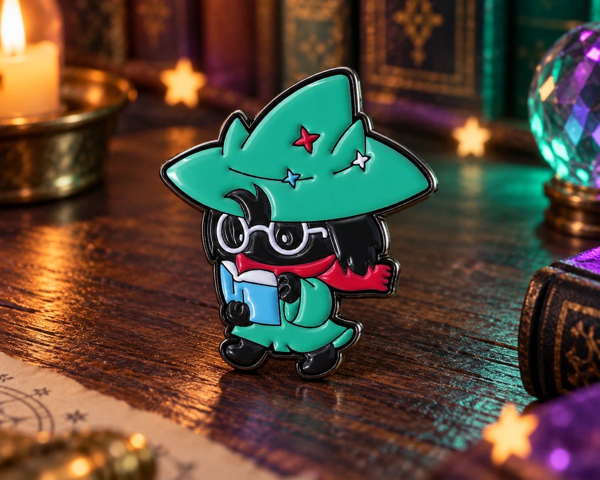 Pin Broche Deltarune em Metal – Jevil, Ralsei, Kris e Susie