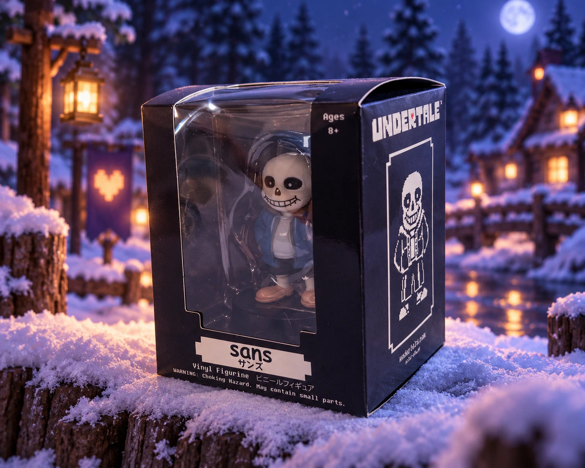 Bonecos Undertale Sans e Flowey em PVC – Figures Colecionáveis