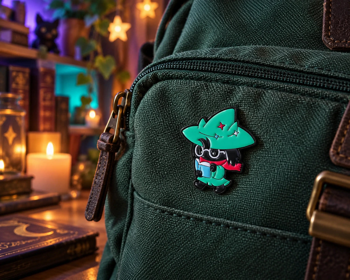 Pin Broche Deltarune em Metal – Jevil, Ralsei, Kris e Susie
