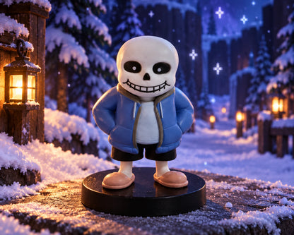 Bonecos Undertale Sans e Flowey em PVC – Figures Colecionáveis