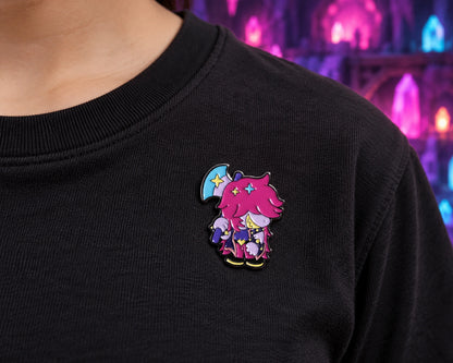 Pin Broche Deltarune em Metal – Jevil, Ralsei, Kris e Susie