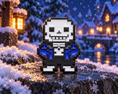 Pin Broche Undertale em Metal – Sans, Temmie, Cachorro e Determinação