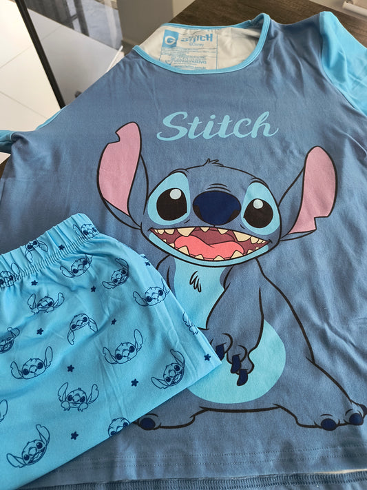 Pijama feminino de verão geek: Stitch