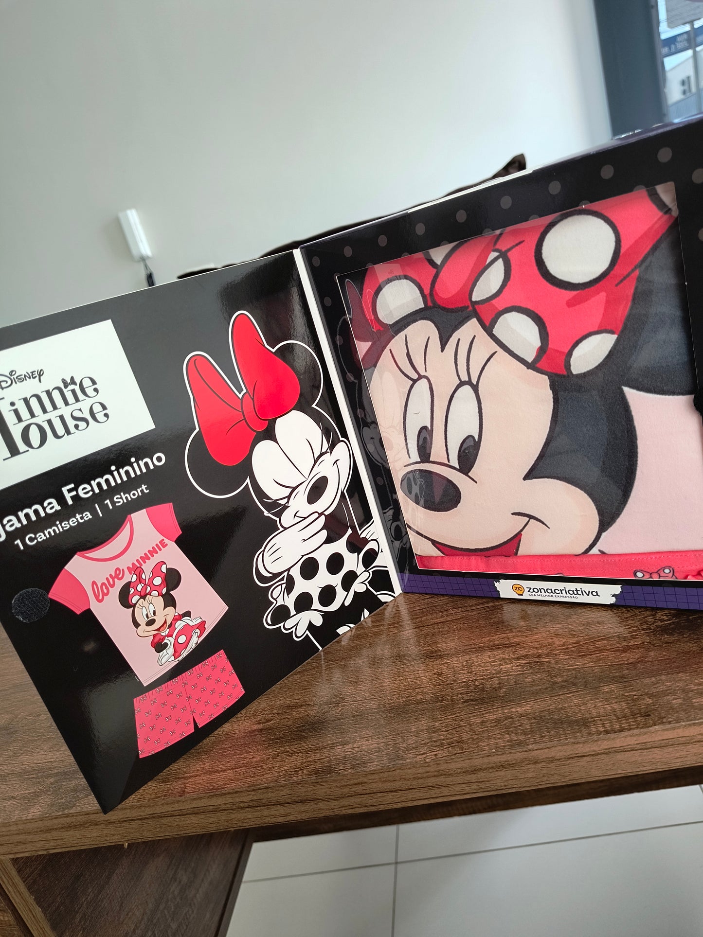 Pijama feminino de verão geek: Minnie Mouse