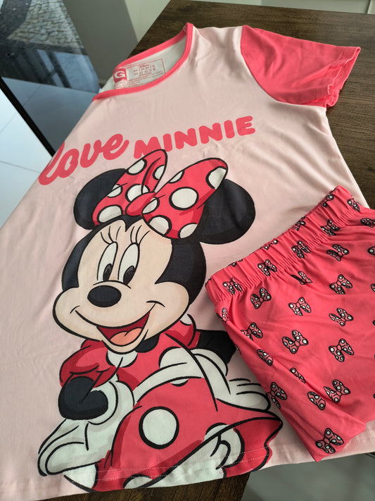 Pijama feminino de verão geek: Minnie Mouse