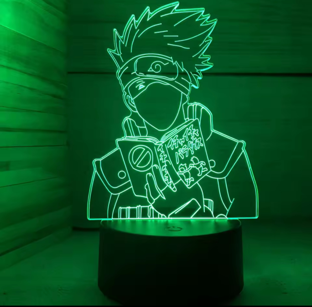 Luminária Geek 3D: Kakashi lendo