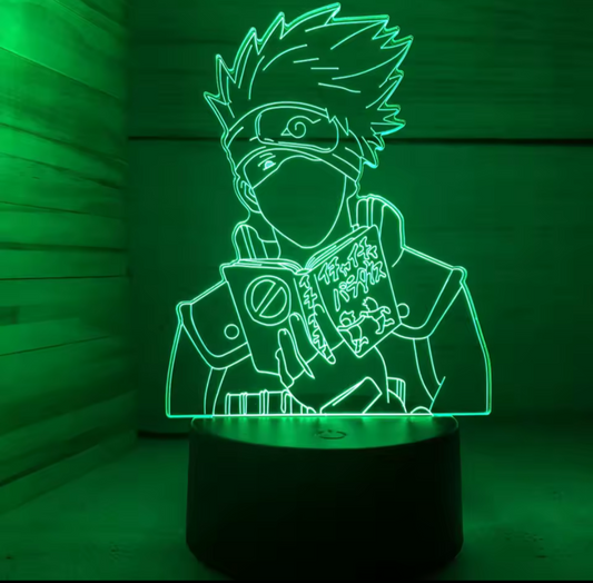 Luminária Geek 3D: Kakashi lendo