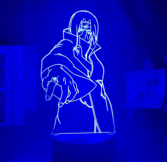 Luminária geek 3D: Itachi Uchiha - Akatsuki