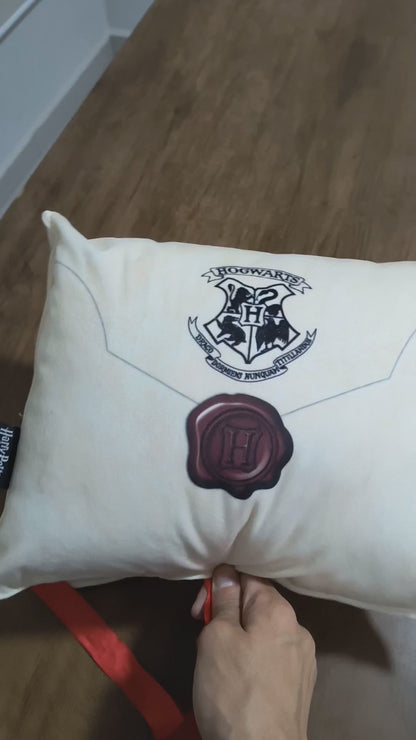 Almofada dobrável geek: Harry Potter (Carta de Hogwarts)