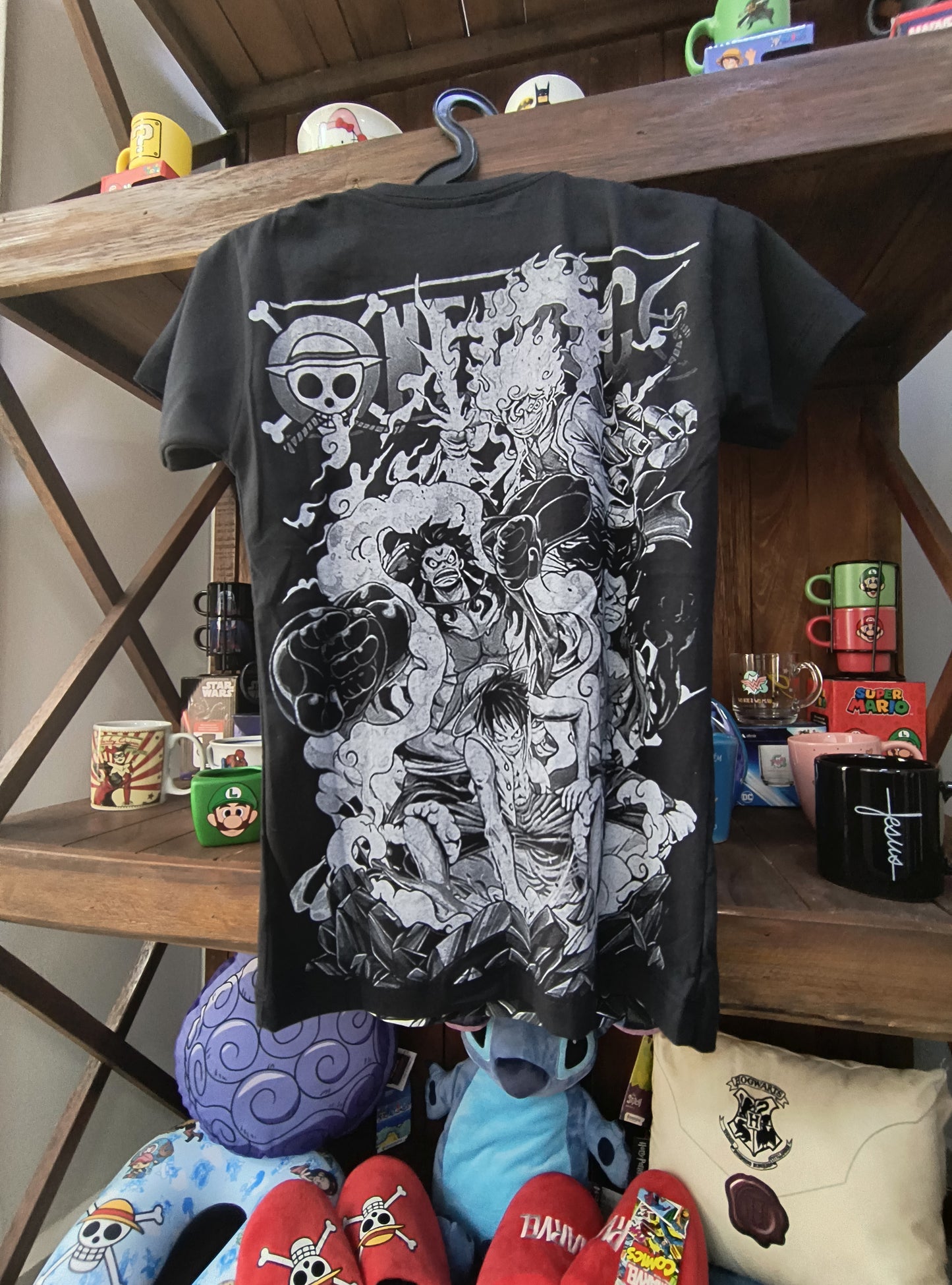 Camiseta geek infantil - Luffy, transformações