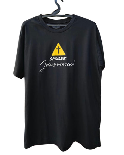 Camiseta gospel- Spoiler, Jesus venceu