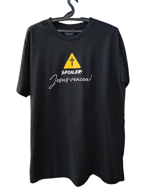 Camiseta gospel- Spoiler, Jesus venceu