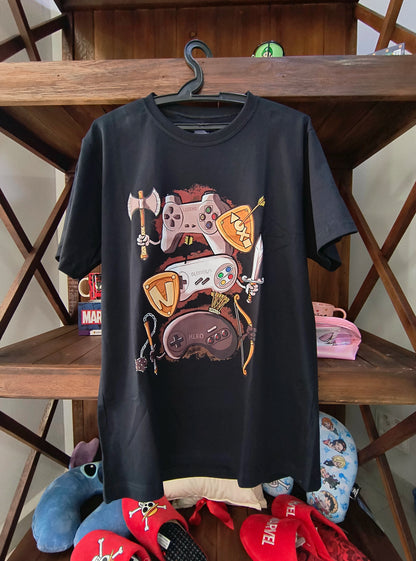 Camiseta Gamer – Nostalgia dos Controles Clássicos