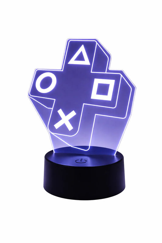 Luminária 3D Gamer – Símbolos do Controle PlayStation