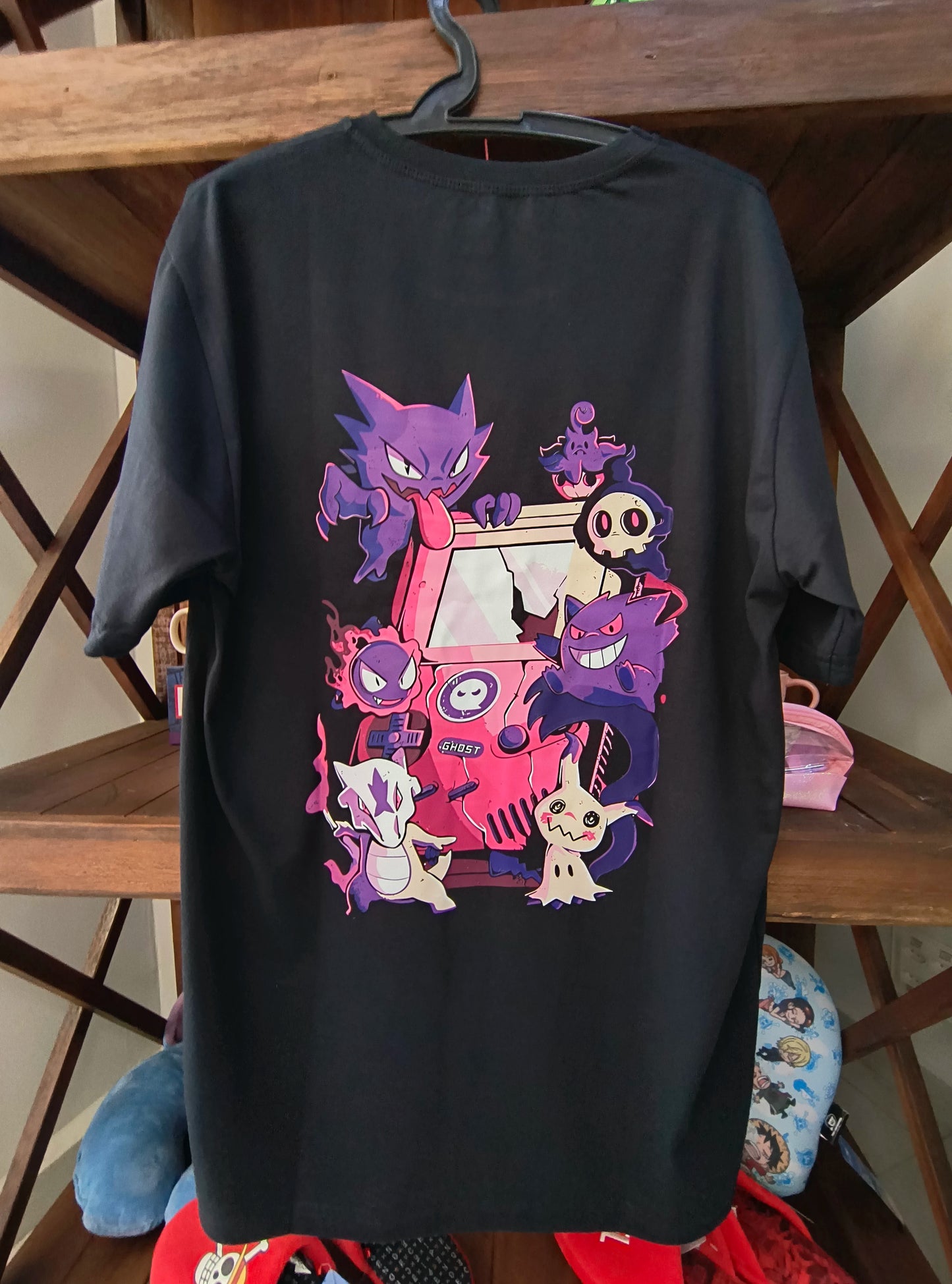 Camiseta Pokémon – Gengar Fantasma Gamer (Frente e Costas)