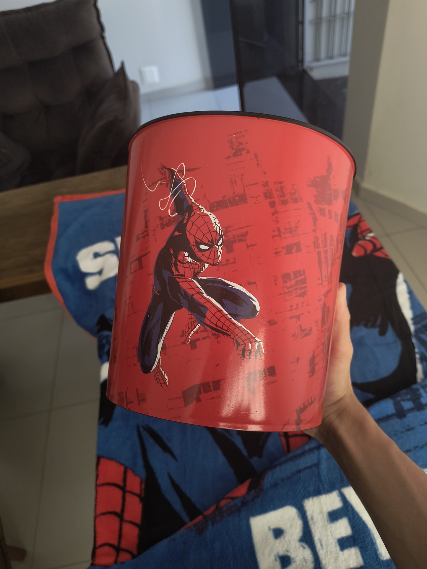 Kit Balde + Manta geek: Homem aranha