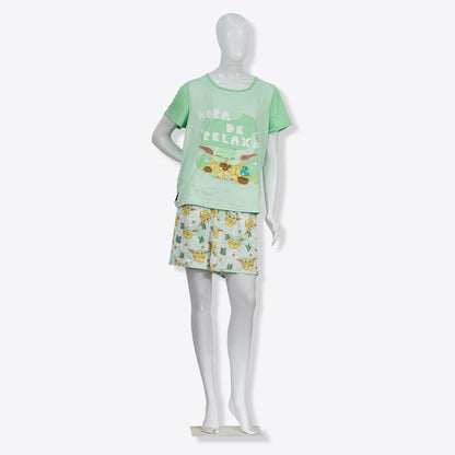Pijama verão feminino geek: Baby Yoda