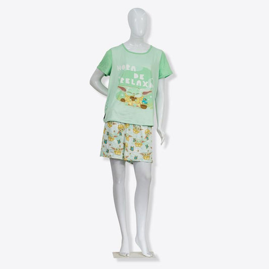 Pijama verão feminino geek: Baby Yoda