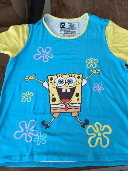 Pijama verão feminino geek: Bob Esponja