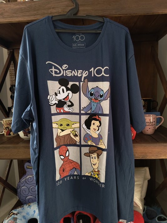 Camiseta Geek: Cartoon: Disney (Edição de comemoração 100 anos oficial)