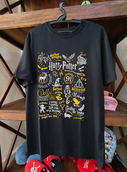 Camiseta Harry Potter – Frases e Símbolos Mágicos