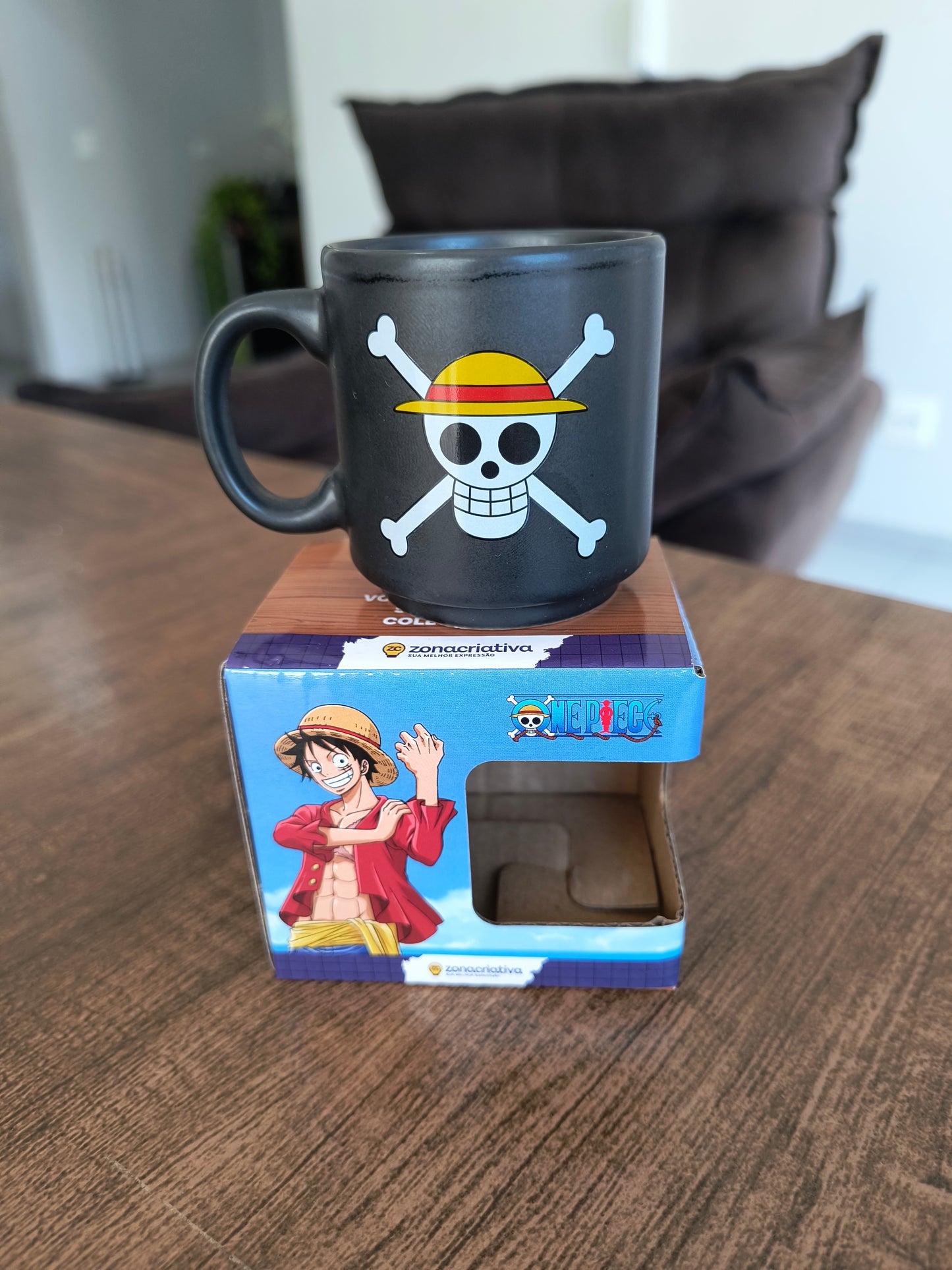 Xícara geek: One piece (Jolly Roger Mugiwaras)