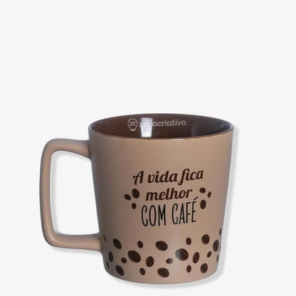 Caneca: A Vida Fica Melhor Com Café