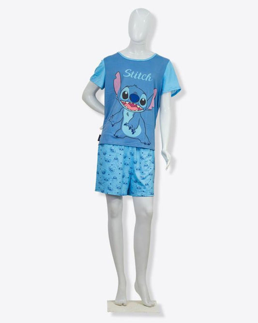 Pijama feminino de verão geek: Stitch