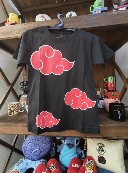 Camiseta Infantil Naruto Akatsuki – Símbolo Vermelho