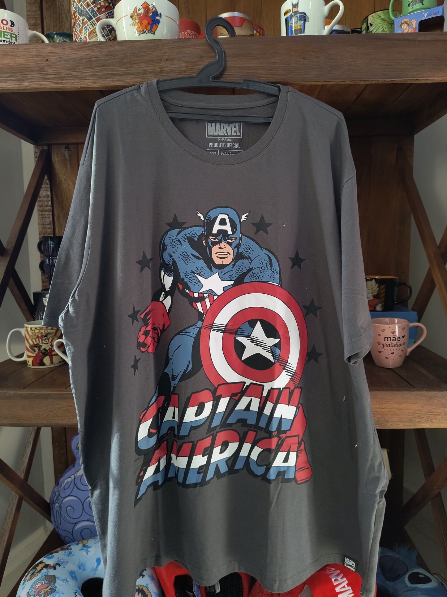Camiseta Geek: Marvel - Capitão América (Vintage)