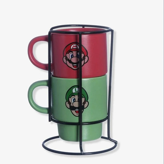 Kit caneca dupla geek: Super Mario Bros