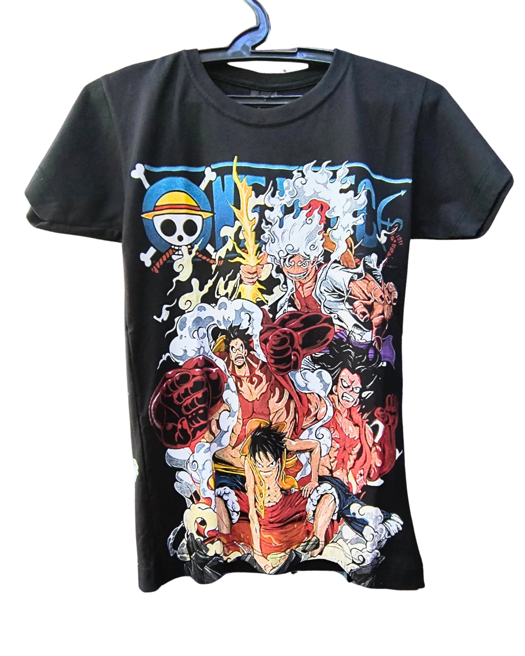 Camiseta geek infantil - Luffy, transformações