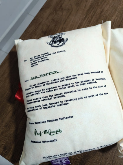 Almofada dobrável geek: Harry Potter (Carta de Hogwarts)