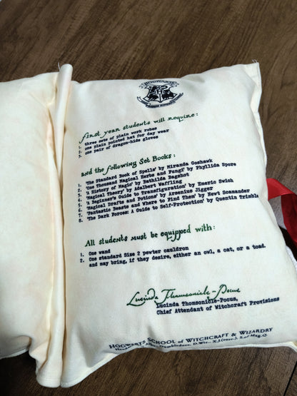 Almofada dobrável geek: Harry Potter (Carta de Hogwarts)