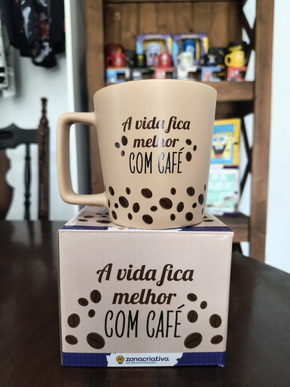 Caneca: A Vida Fica Melhor Com Café